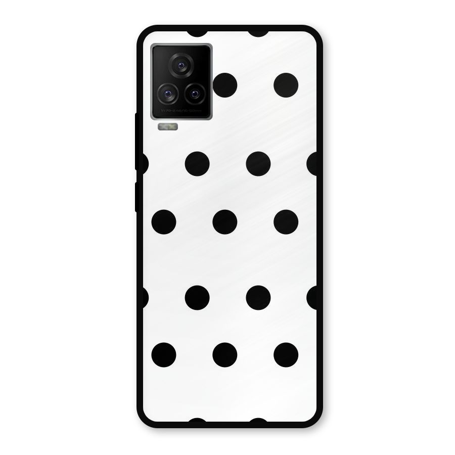 Royal Polka Dots Metal Back Case for iQOO 7 Legend 5G