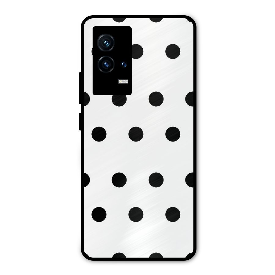 Royal Polka Dots Metal Back Case for iQOO 9 5G