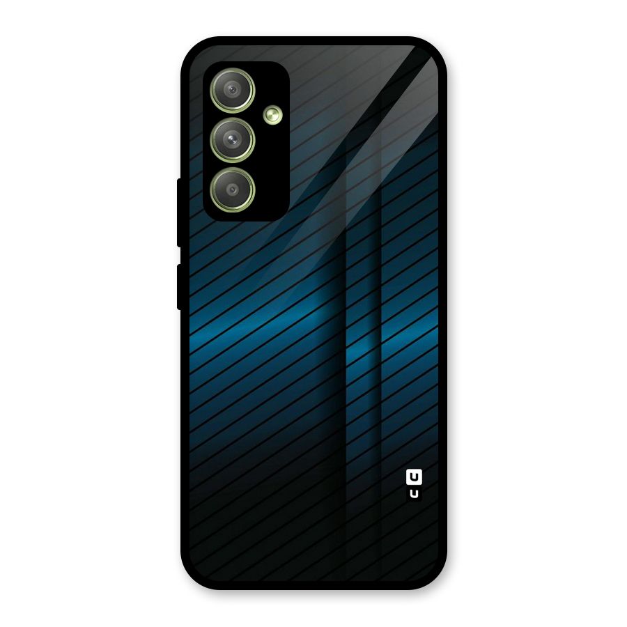 Royal Shade Blue Glass Back Case for Galaxy A54