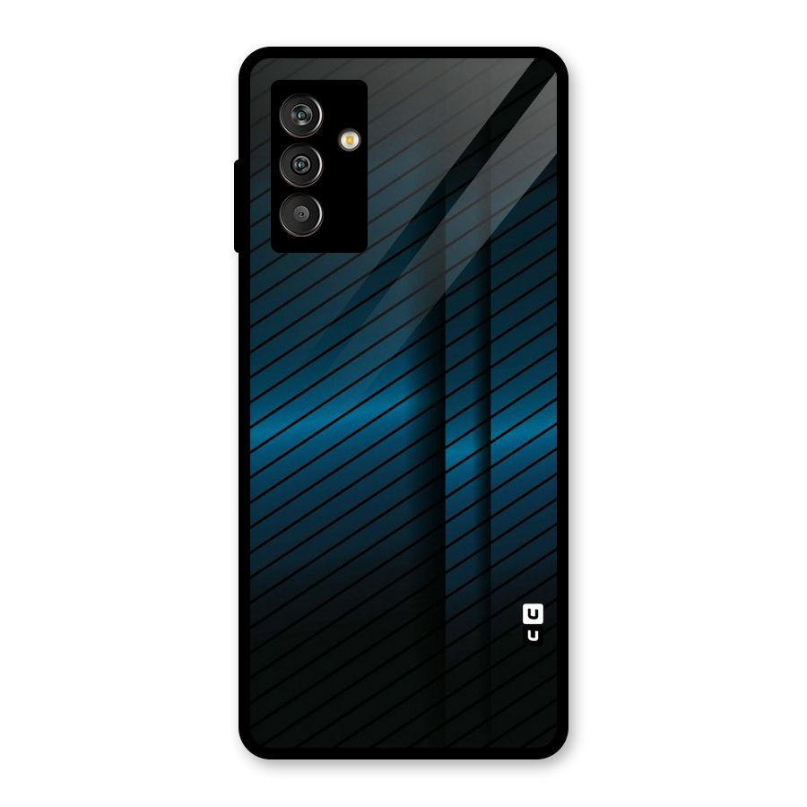 Royal Shade Blue Glass Back Case for Galaxy M13