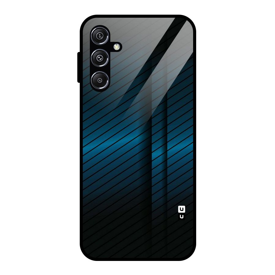 Royal Shade Blue Glass Back Case for Galaxy M34 5G