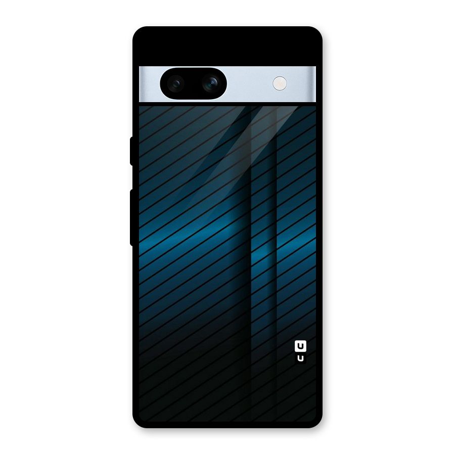 Royal Shade Blue Glass Back Case for Google Pixel 7a