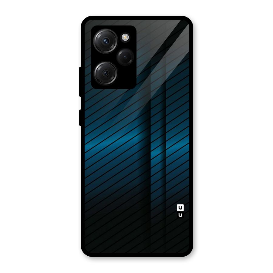 Royal Shade Blue Glass Back Case for Poco X5 Pro