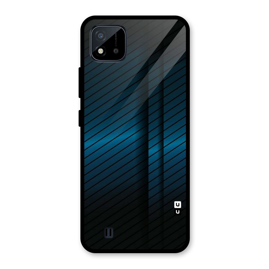 Royal Shade Blue Glass Back Case for Realme C11 2021