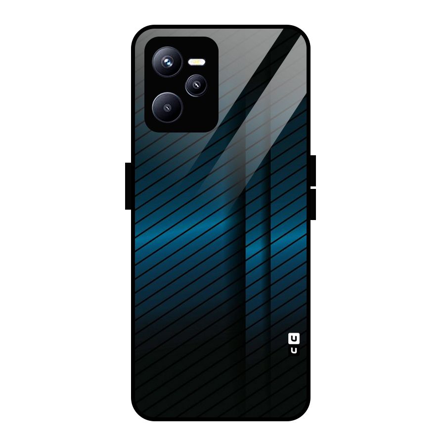 Royal Shade Blue Glass Back Case for Realme C35