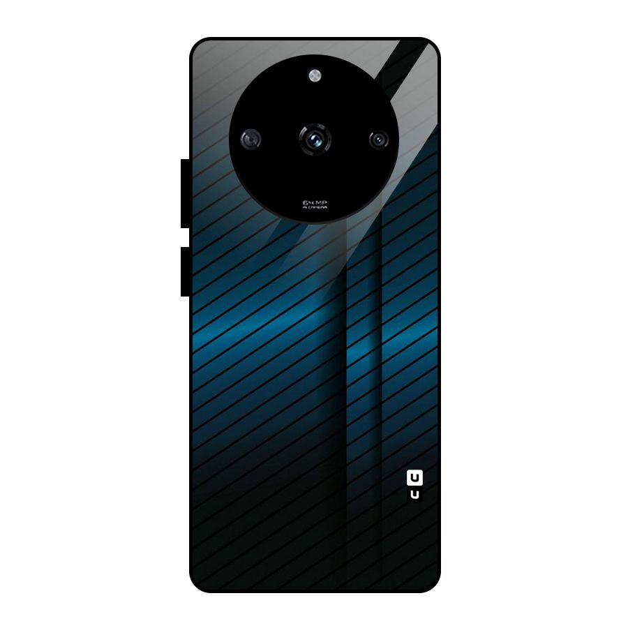 Royal Shade Blue Glass Back Case for Realme Narzo 60 5G