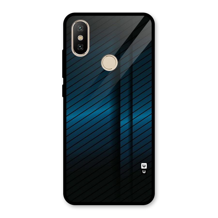 Royal Shade Blue Glass Back Case for Redmi A2