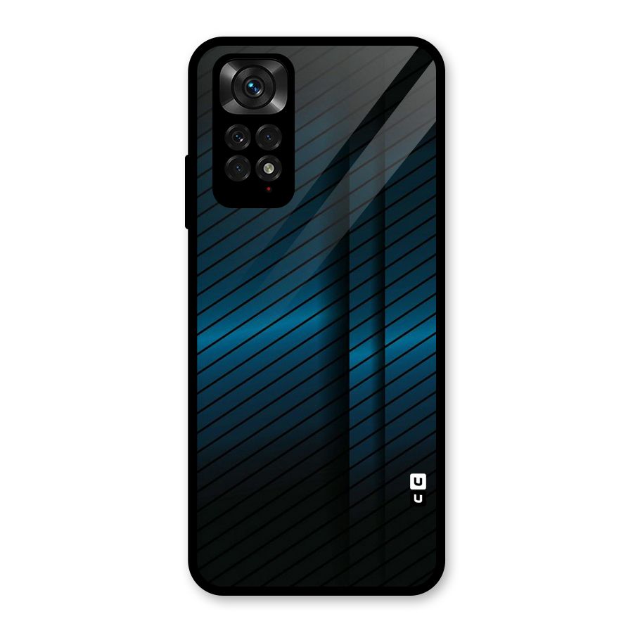 Royal Shade Blue Glass Back Case for Redmi Note 11S