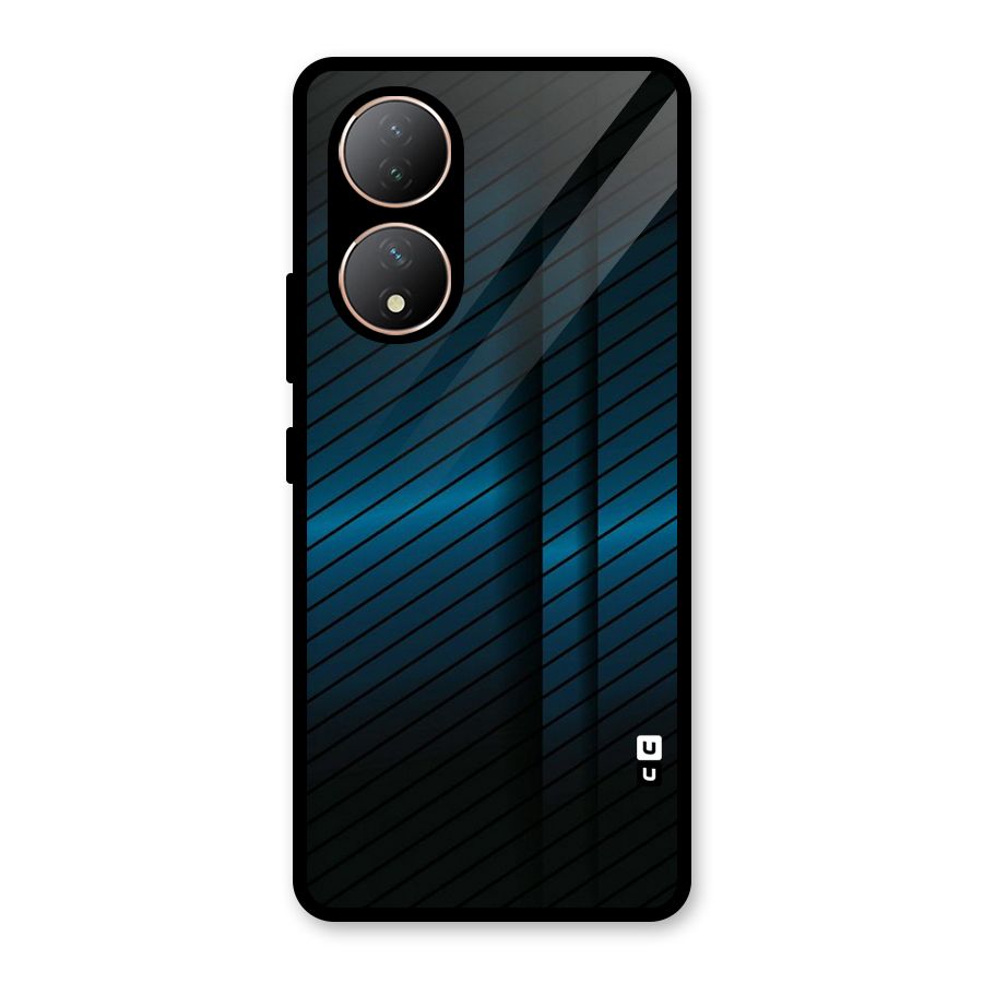 Royal Shade Blue Glass Back Case for Vivo Y100A