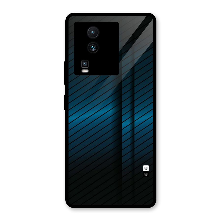 Royal Shade Blue Glass Back Case for Vivo iQOO Neo 7