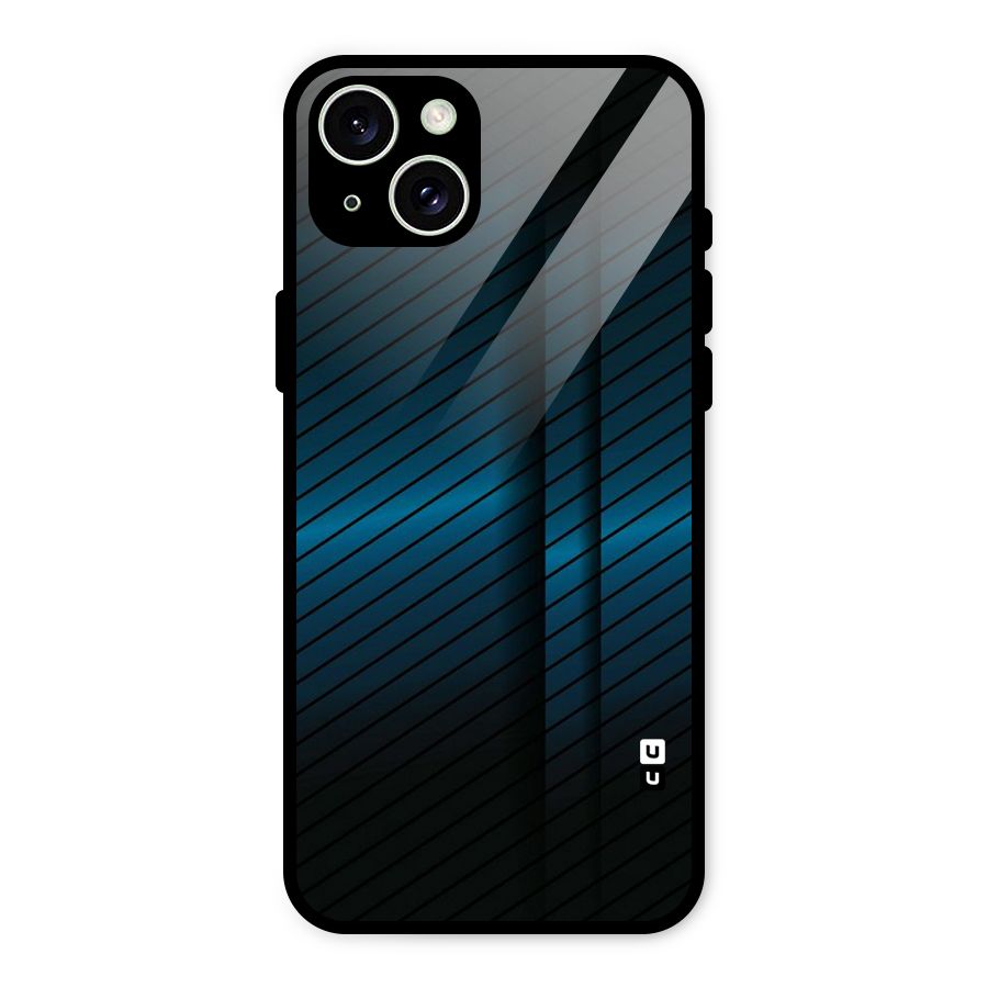Royal Shade Blue Glass Back Case for iPhone 15 Plus