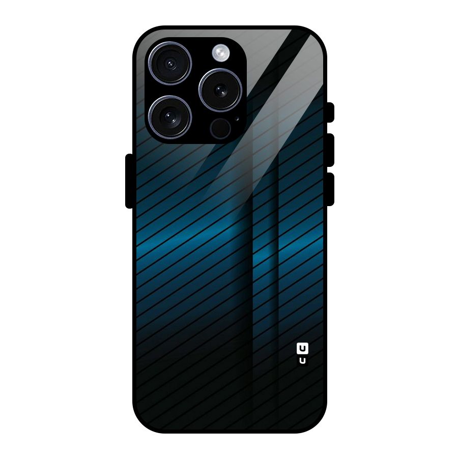 Royal Shade Blue Glass Back Case for iPhone 15 Pro
