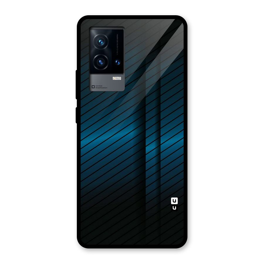 Royal Shade Blue Glass Back Case for iQOO 9 5G