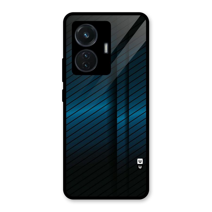 Royal Shade Blue Glass Back Case for iQOO Z6 44W