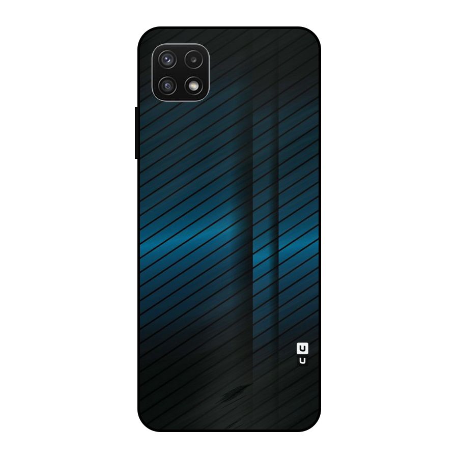 Royal Shade Blue Metal Back Case for Galaxy A22 5G