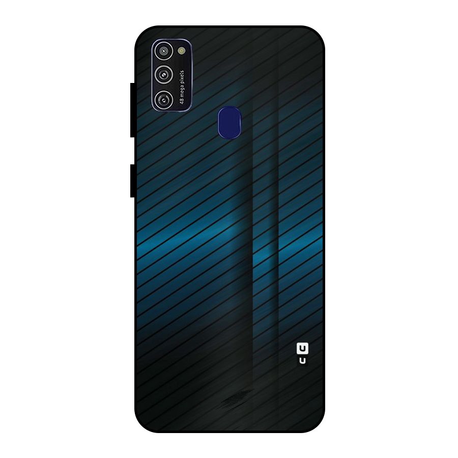 Royal Shade Blue Metal Back Case for Galaxy M21