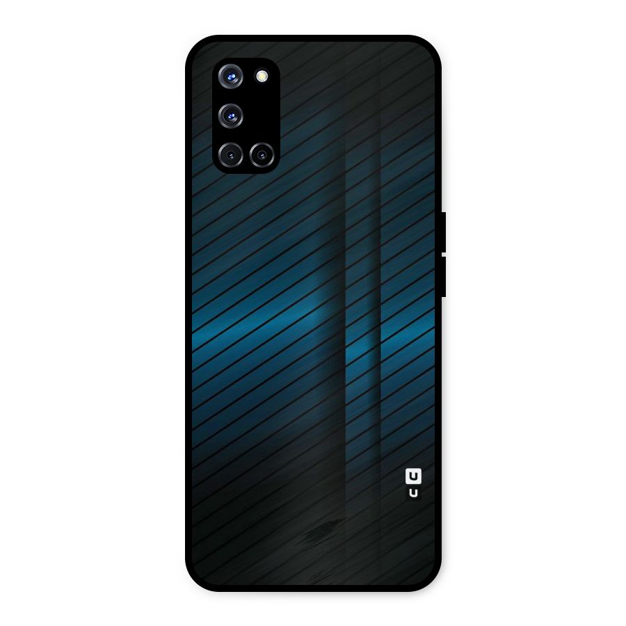 Royal Shade Blue Metal Back Case for Oppo A52