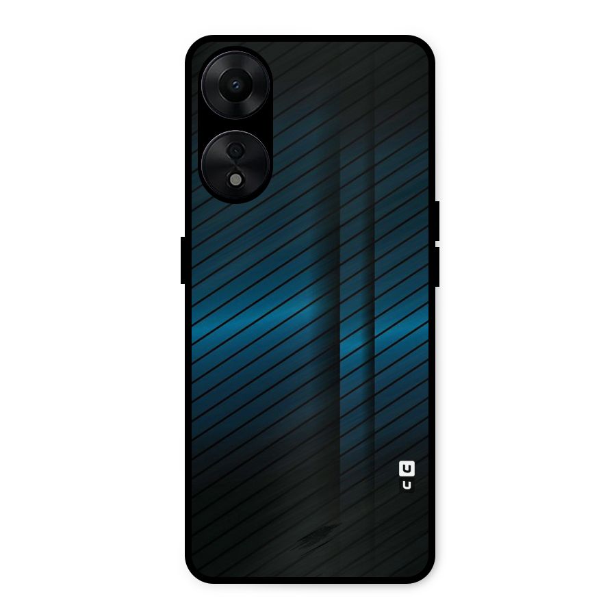 Royal Shade Blue Metal Back Case for Oppo A78 5G