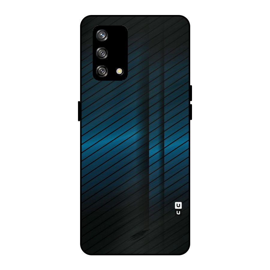 Royal Shade Blue Metal Back Case for Oppo F19