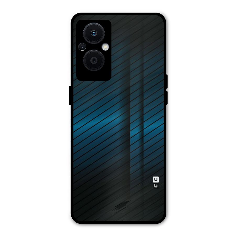 Royal Shade Blue Metal Back Case for Oppo F21s Pro 5G