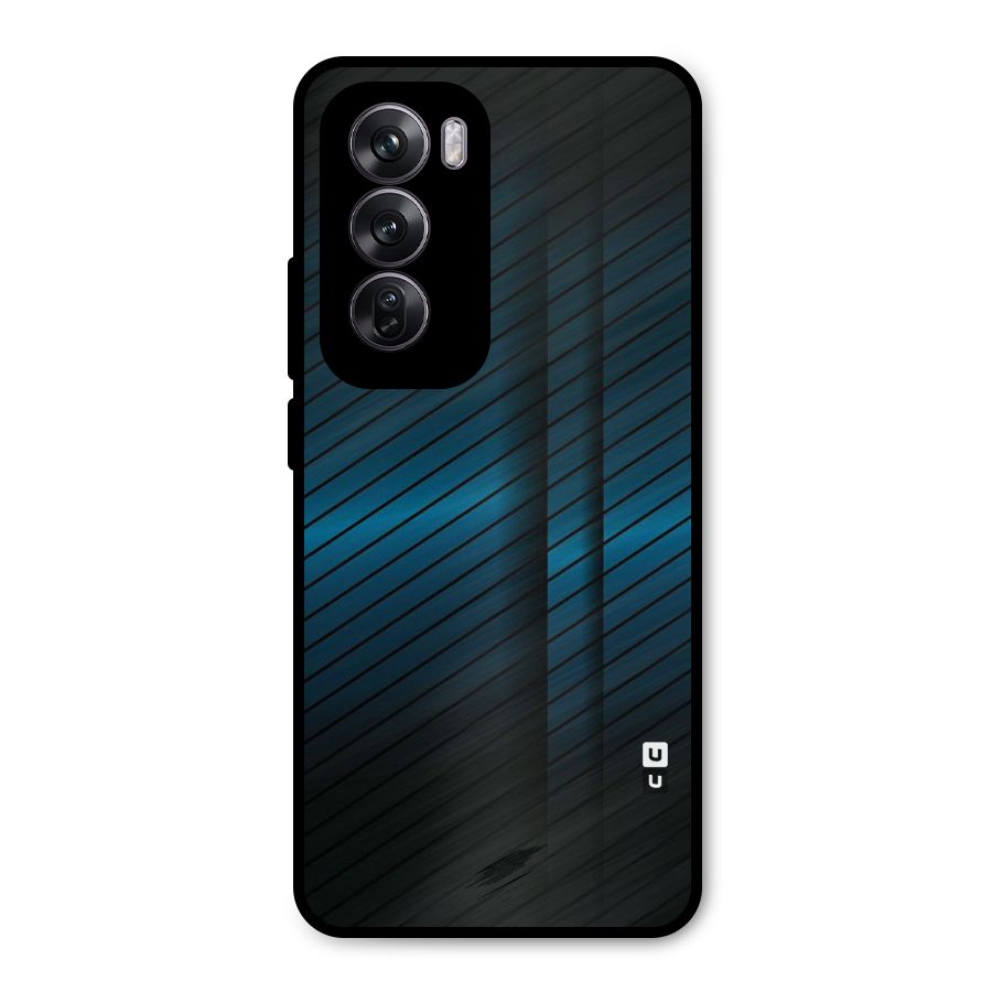 Royal Shade Blue Metal Back Case for Oppo Reno12 Pro
