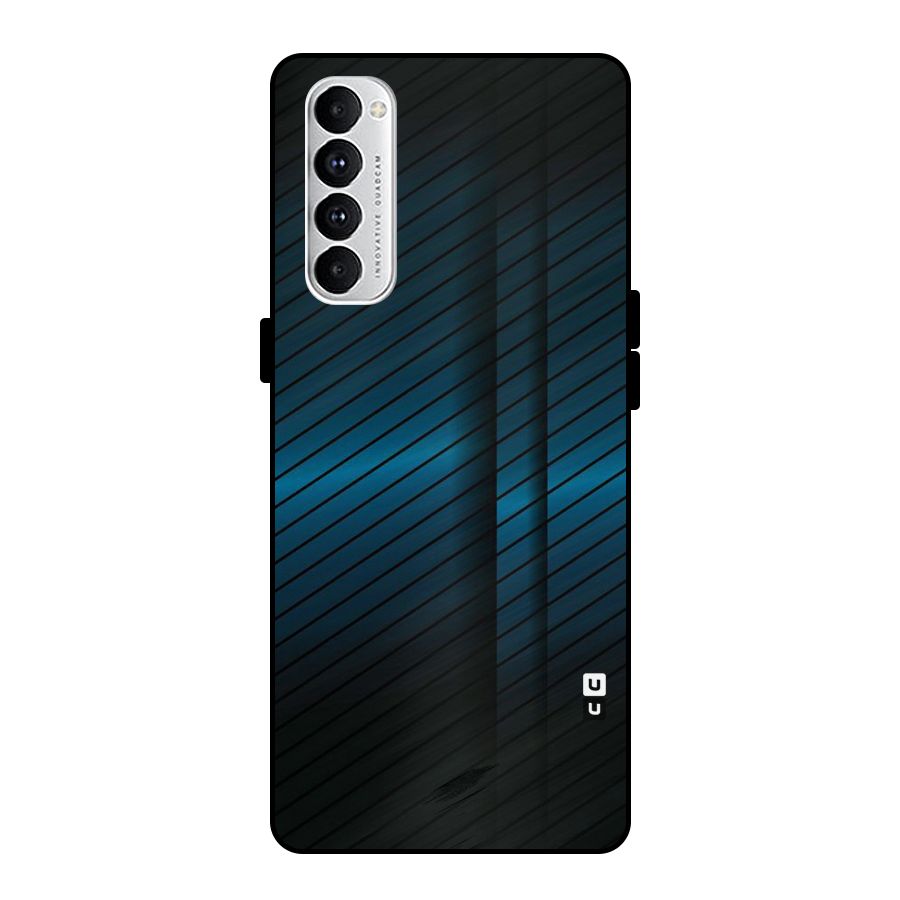 Royal Shade Blue Metal Back Case for Oppo Reno4 Pro