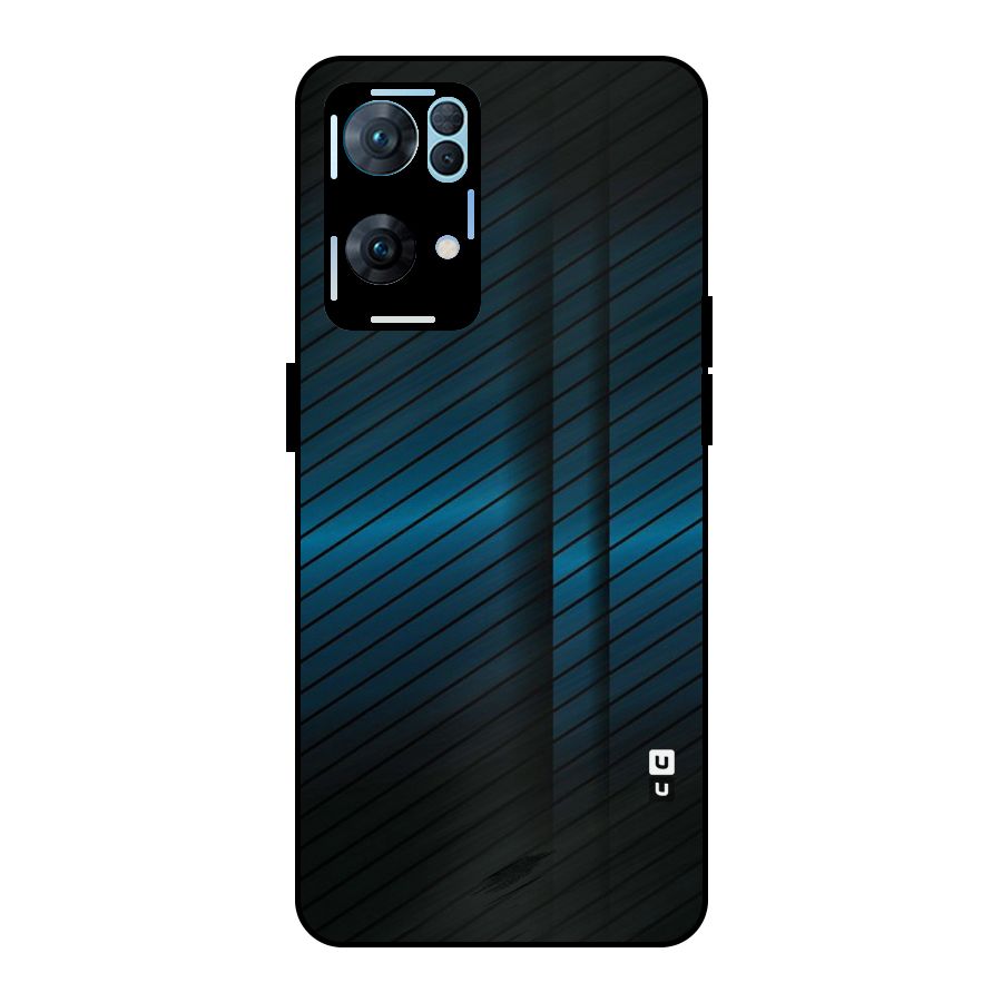 Royal Shade Blue Metal Back Case for Oppo Reno7 Pro 5G