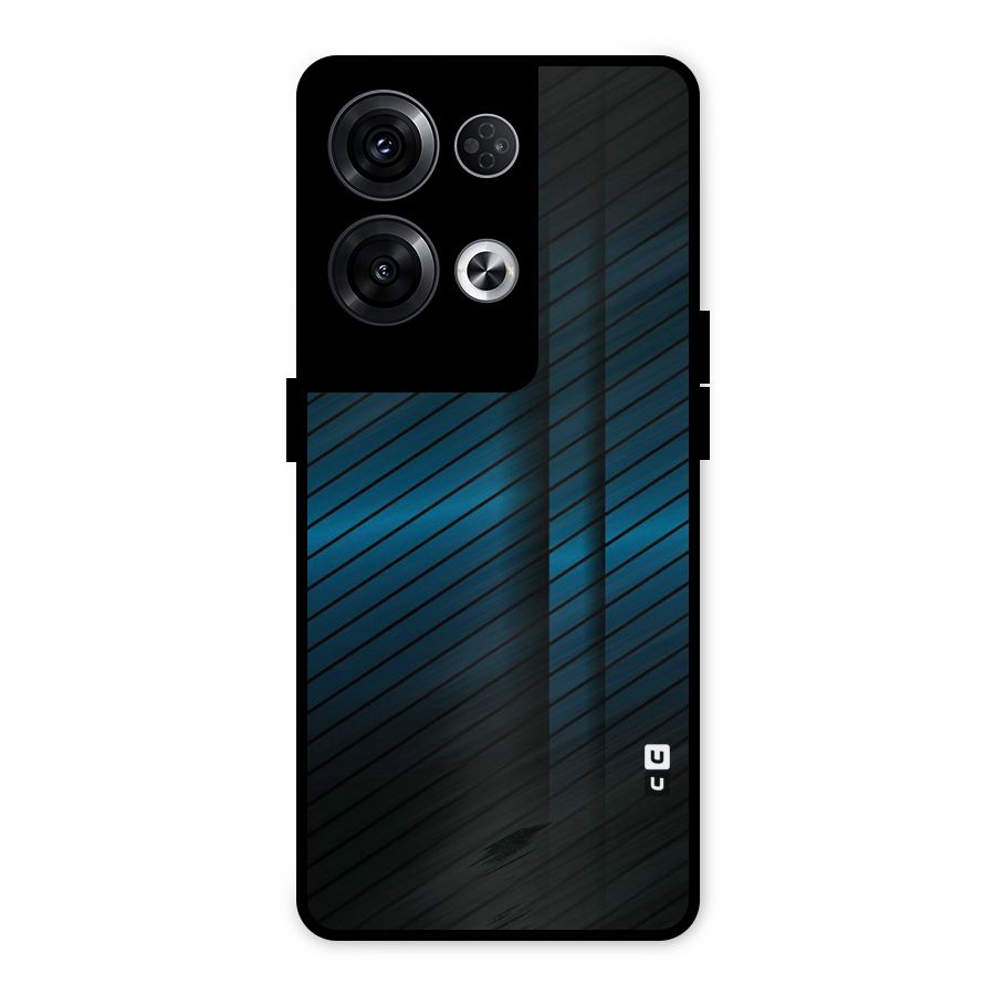 Royal Shade Blue Metal Back Case for Oppo Reno8 Pro 5G
