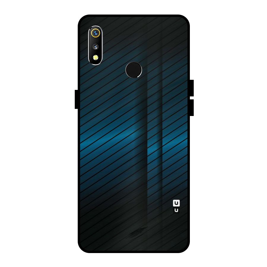 Royal Shade Blue Metal Back Case for Realme 3i