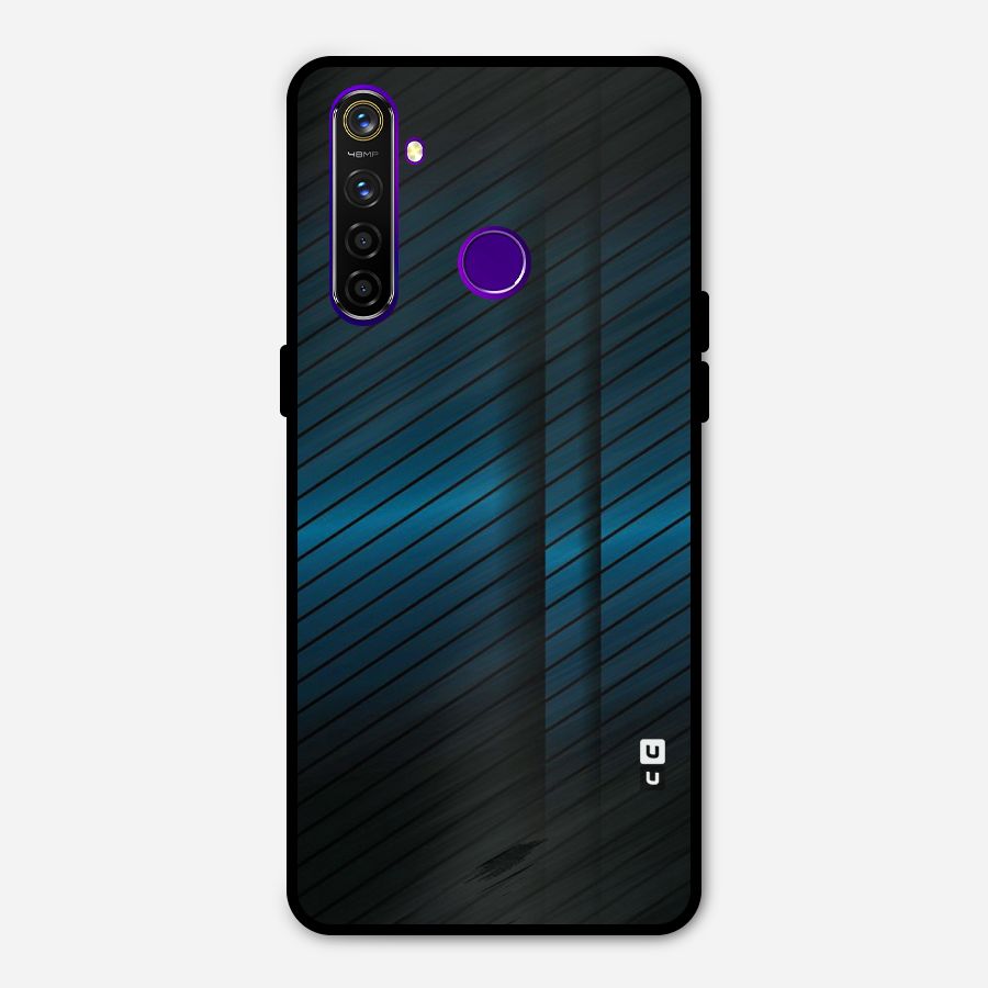 Royal Shade Blue Metal Back Case for Realme 5 Pro