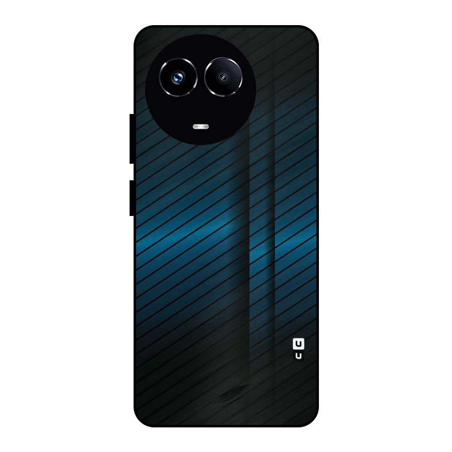 Royal Shade Blue Metal Back Case for Realme Narzo 60X