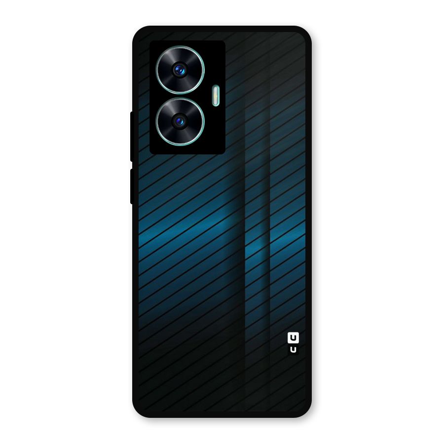 Royal Shade Blue Metal Back Case for Realme Narzo N55