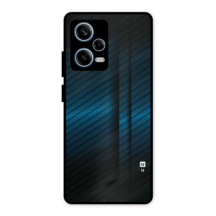 Royal Shade Blue Metal Back Case for Redmi Note 12 Pro