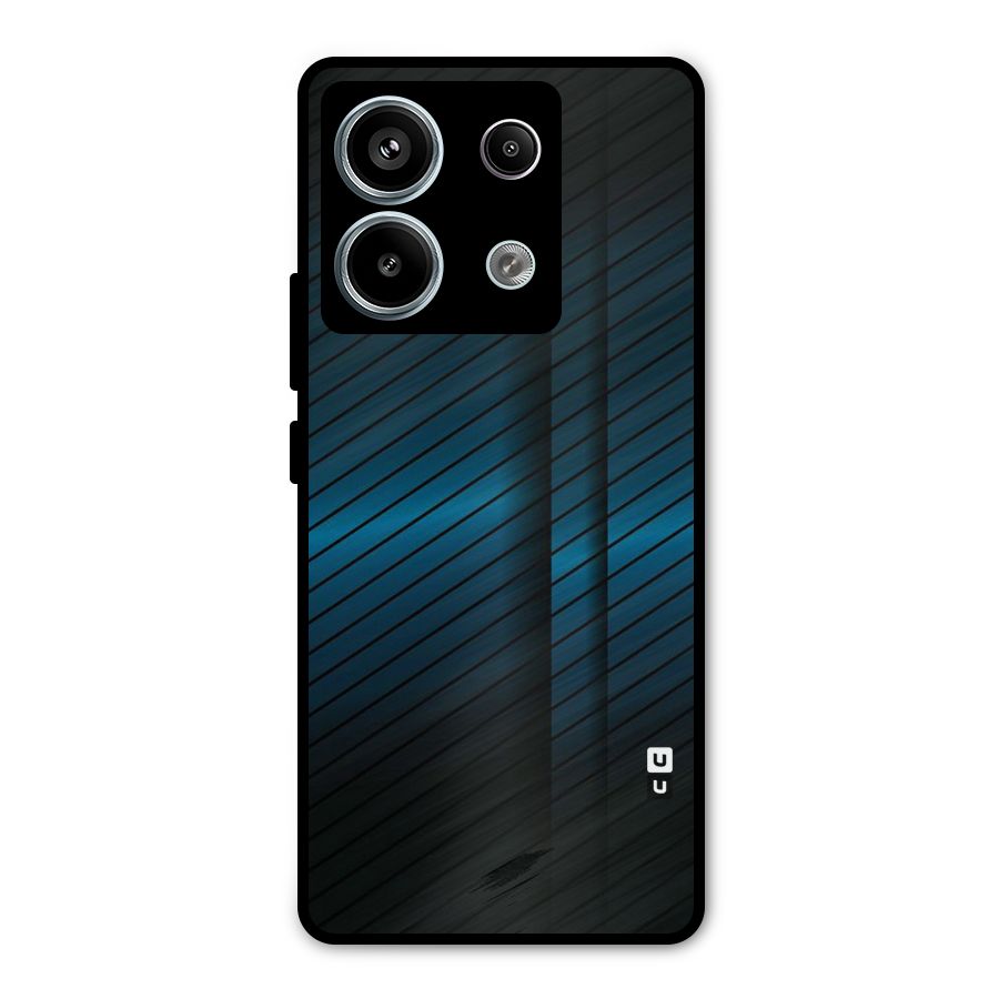 Royal Shade Blue Metal Back Case for Redmi Note 13 Pro 5G
