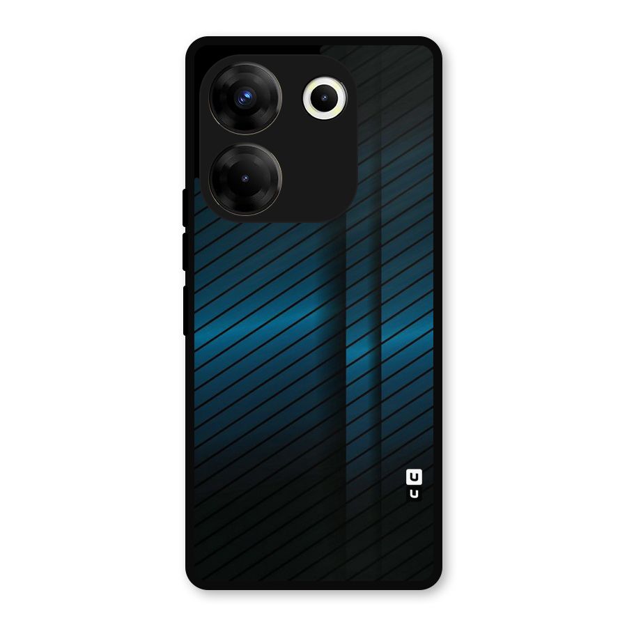 Royal Shade Blue Metal Back Case for Tecno Camon 20