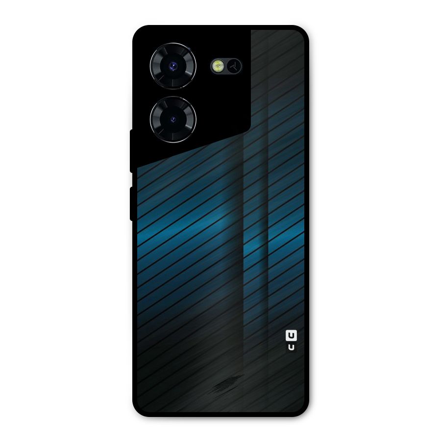 Royal Shade Blue Metal Back Case for Tecno Pova 5 Pro 5G
