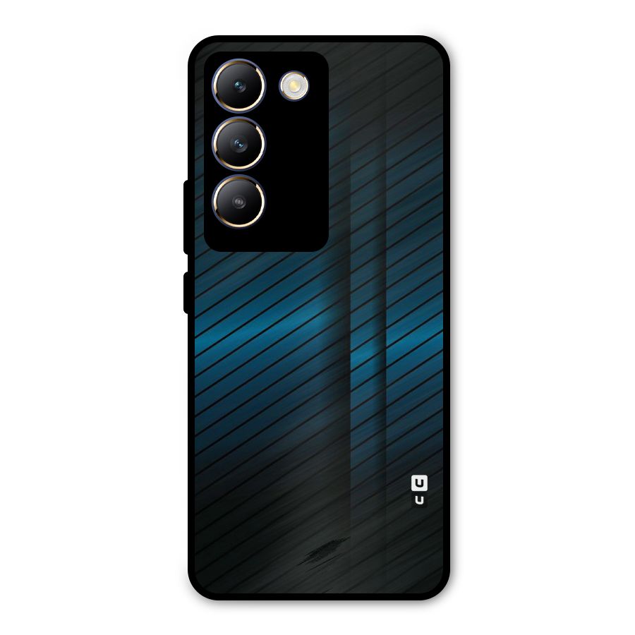 Royal Shade Blue Metal Back Case for Vivo T3 5G