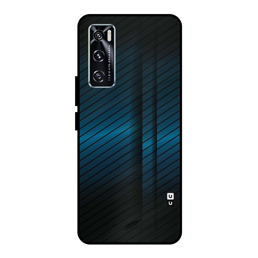 Royal Shade Blue Metal Back Case for Vivo V20 SE