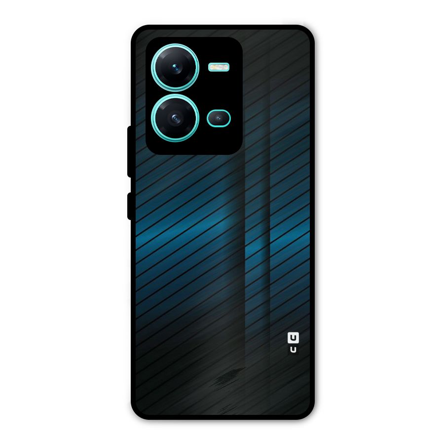 Royal Shade Blue Metal Back Case for Vivo V25