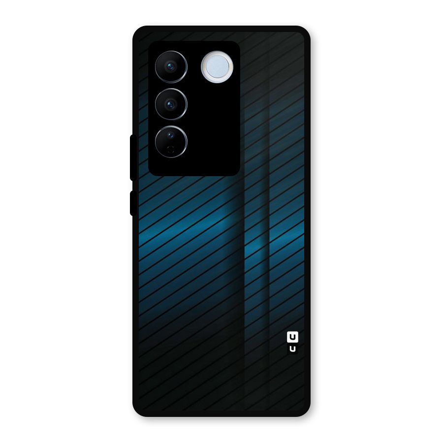 Royal Shade Blue Metal Back Case for Vivo V27