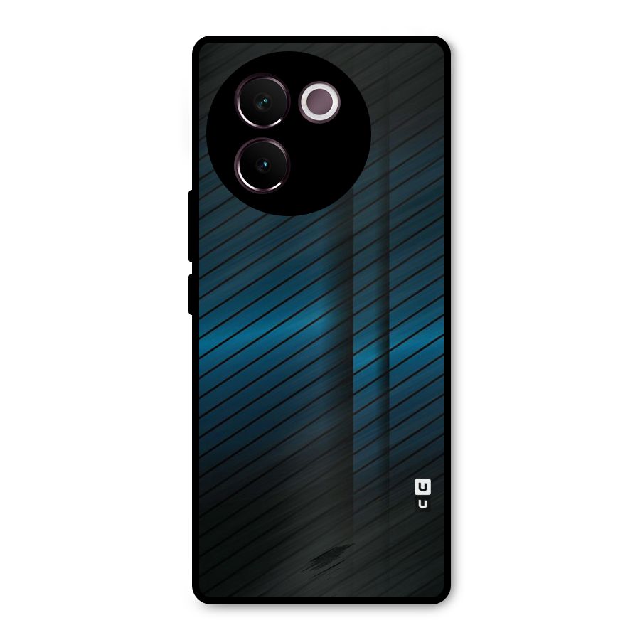 Royal Shade Blue Metal Back Case for Vivo V30e