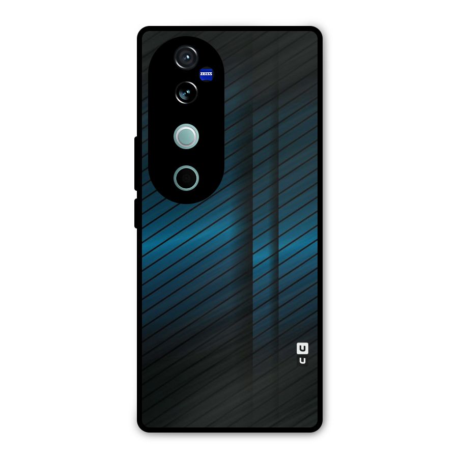 Royal Shade Blue Metal Back Case for Vivo V40