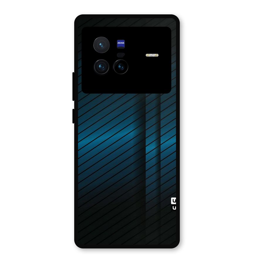 Royal Shade Blue Metal Back Case for Vivo X80