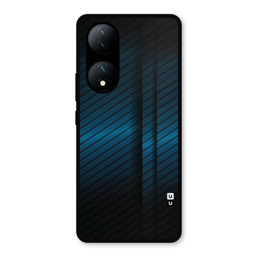 Royal Shade Blue Metal Back Case for Vivo Y100a