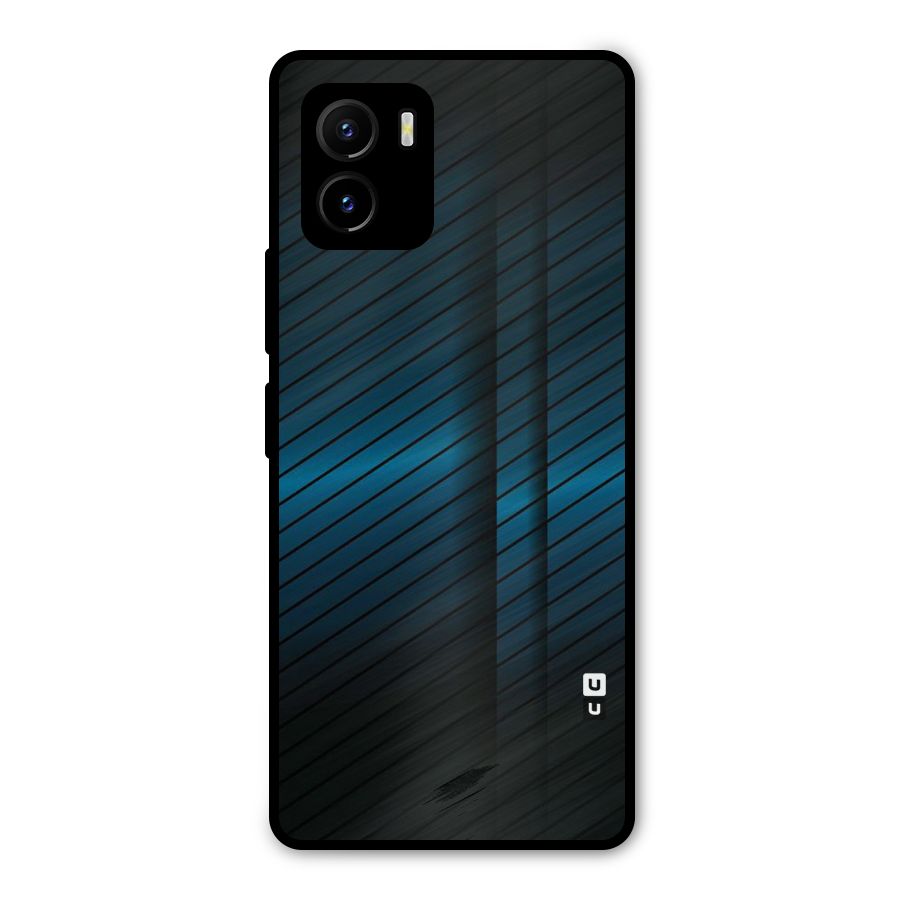 Royal Shade Blue Metal Back Case for Vivo Y15s