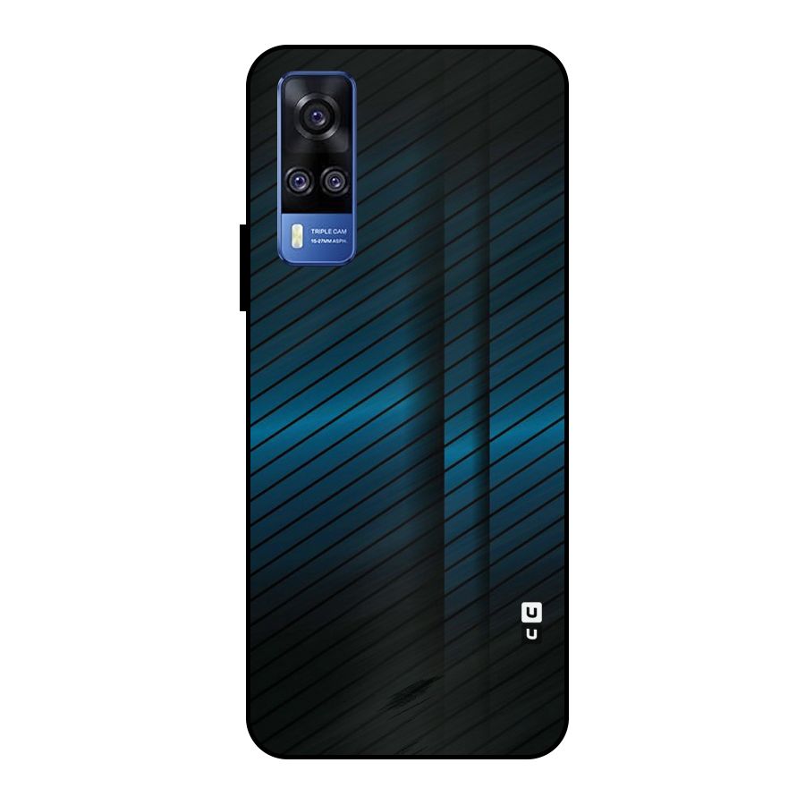 Royal Shade Blue Metal Back Case for Vivo Y51