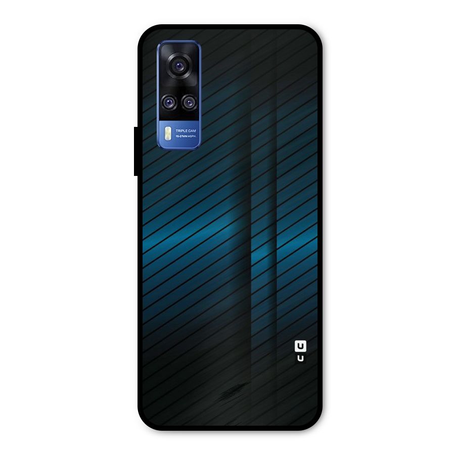 Royal Shade Blue Metal Back Case for Vivo Y51A