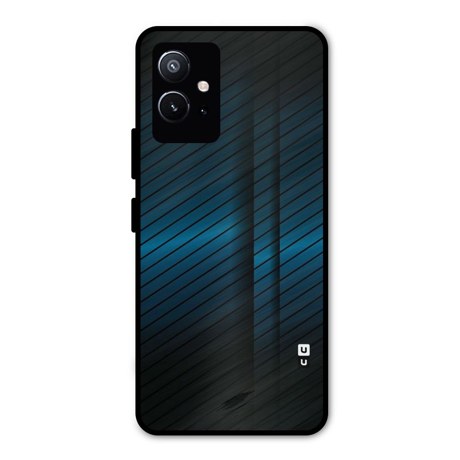 Royal Shade Blue Metal Back Case for Vivo Y75 5G