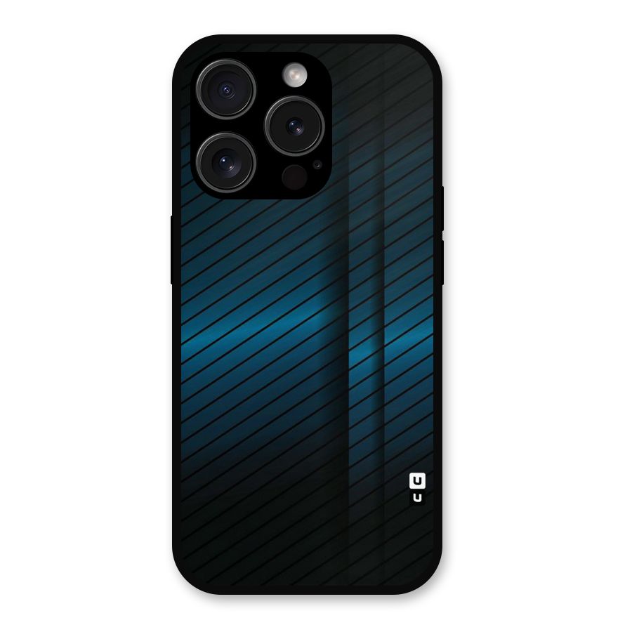 Royal Shade Blue Metal Back Case for iPhone 15 Pro