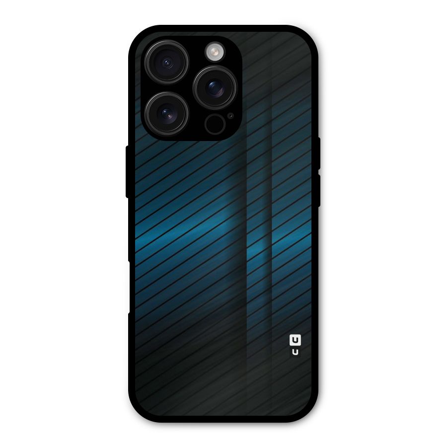 Royal Shade Blue Metal Back Case for iPhone 16 Pro